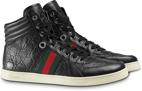 black leather gucci sneakers|gucci sneakers black and white.